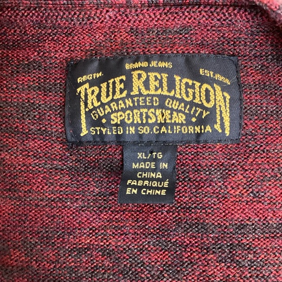 True Religion Wool Cardigan Button - Picture 7 of 9
